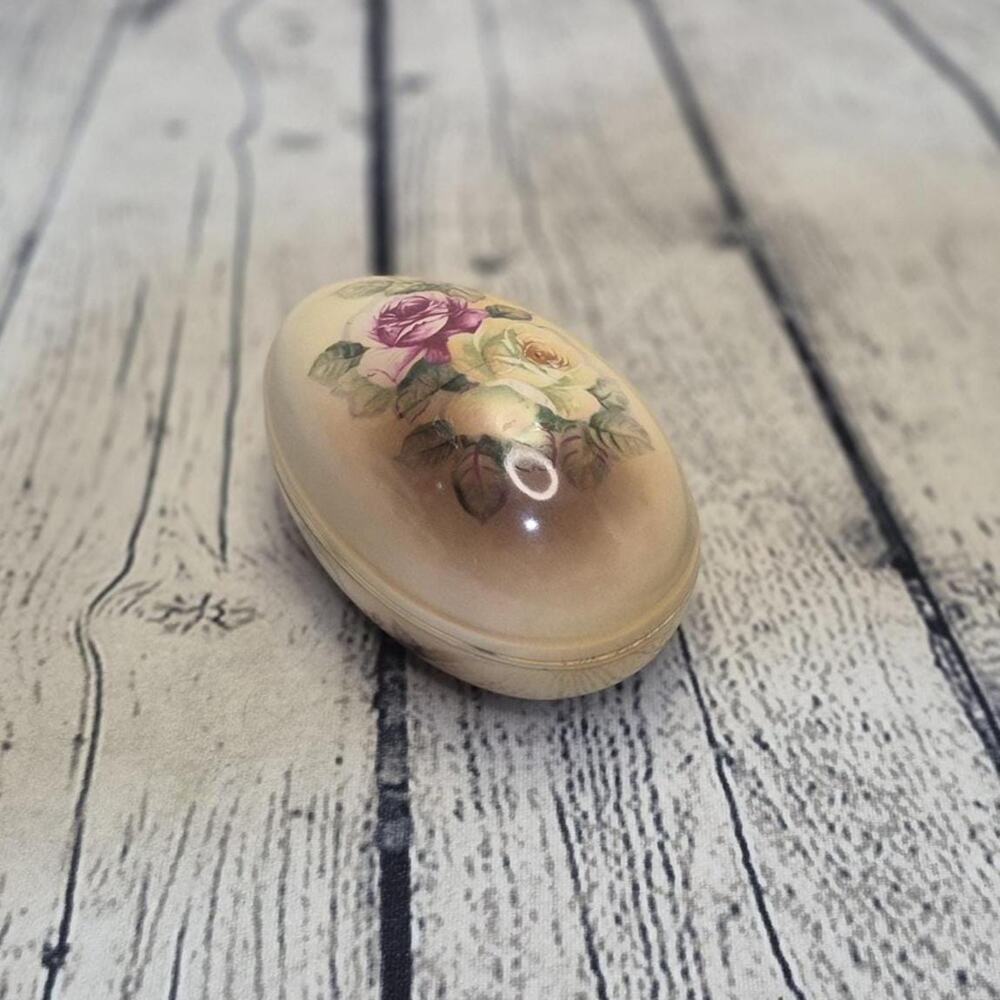Vintage Egg Shape Trinket Box Style RS Prussia
